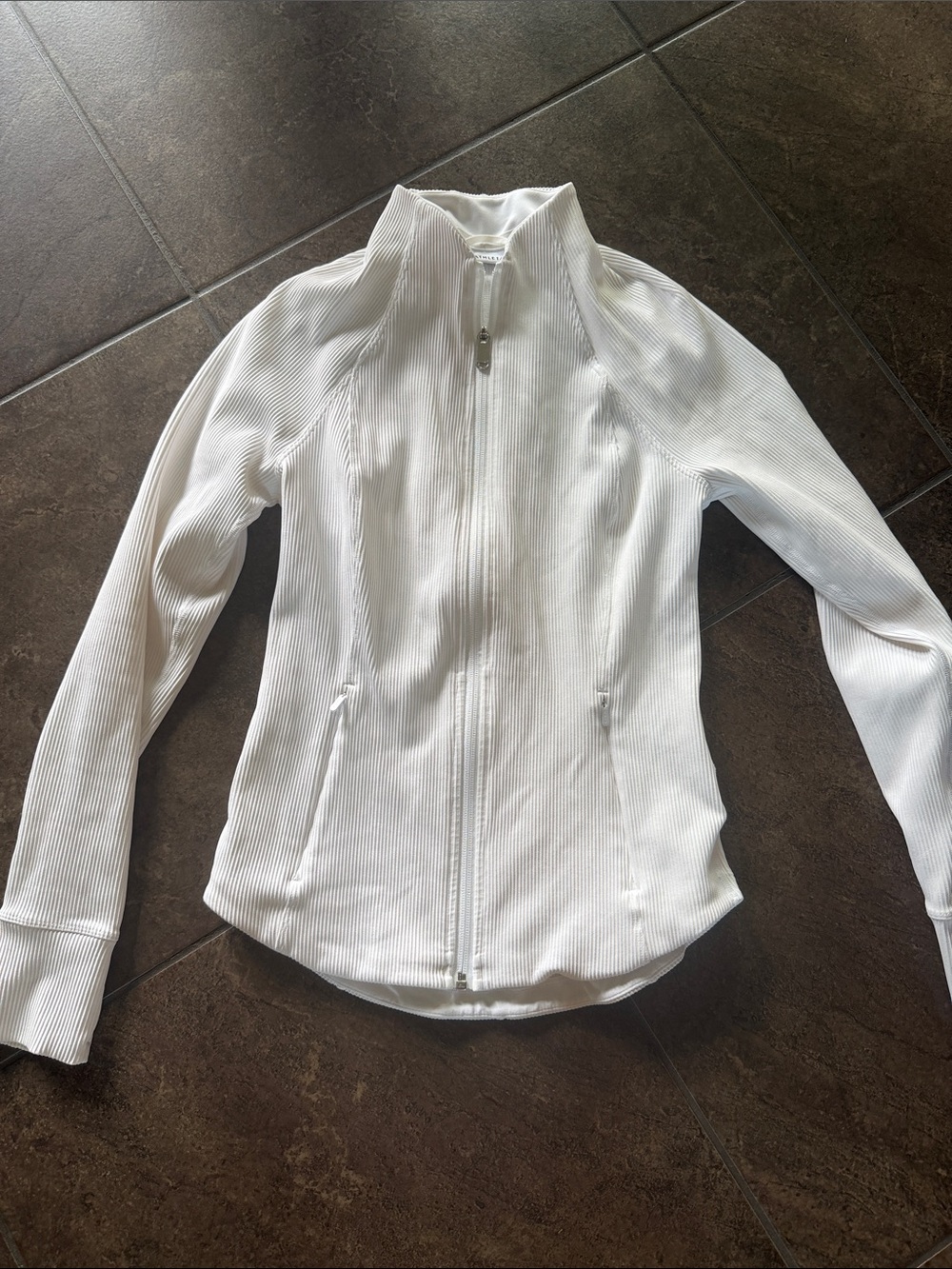 Women’s Athleta White Zip-Front Lightweight Jacket